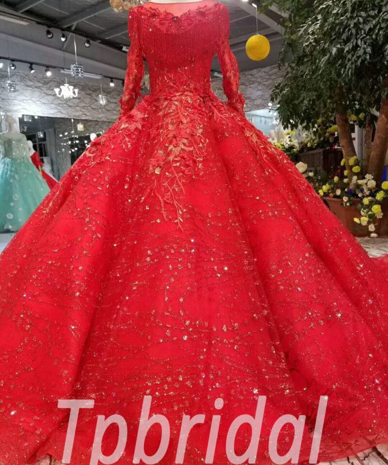 red formal dress-20372-03