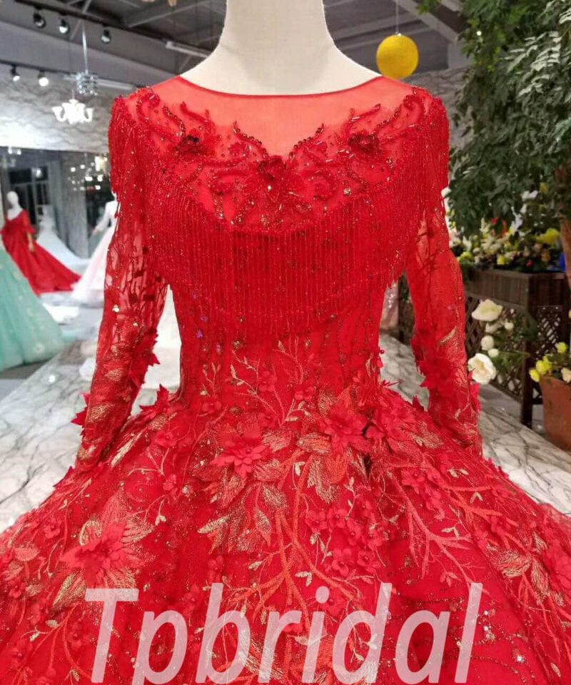 red formal dress-20372-04