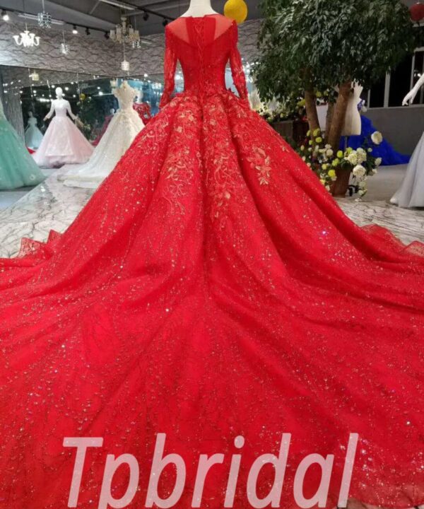 red formal dress-20372-05