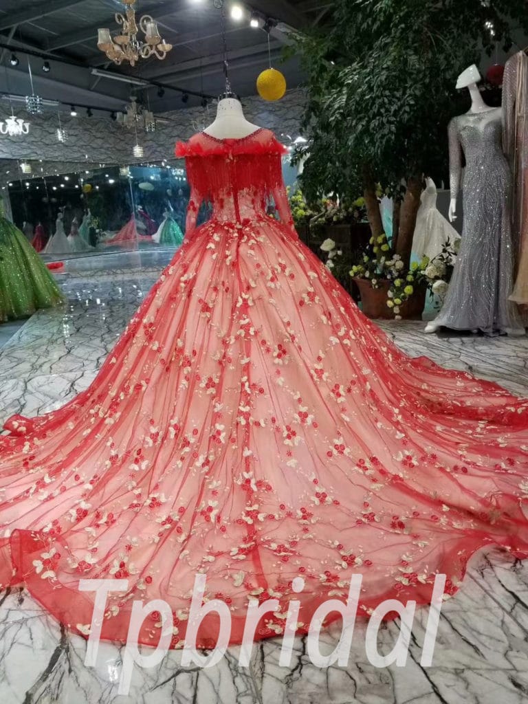 Red Crystal Lace Red Ballgown Wedding Dress With Scoop Sequins And Laces Up  Plus Size Bridal Gop 2018 From Angel_bride_love, $164.33 | DHgate.Com