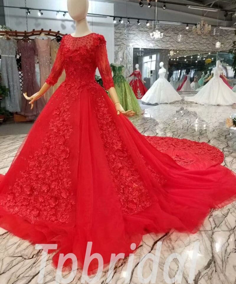 red wedding dress for sale-20400-07
