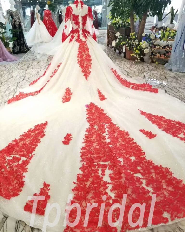 wedding dress flowers on skirt-20404-04