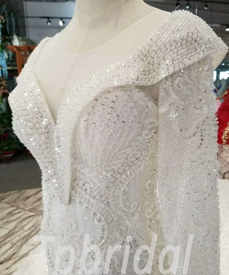 white mermaid wedding dress-20366-04