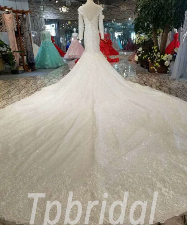 white mermaid wedding dress-20366-06