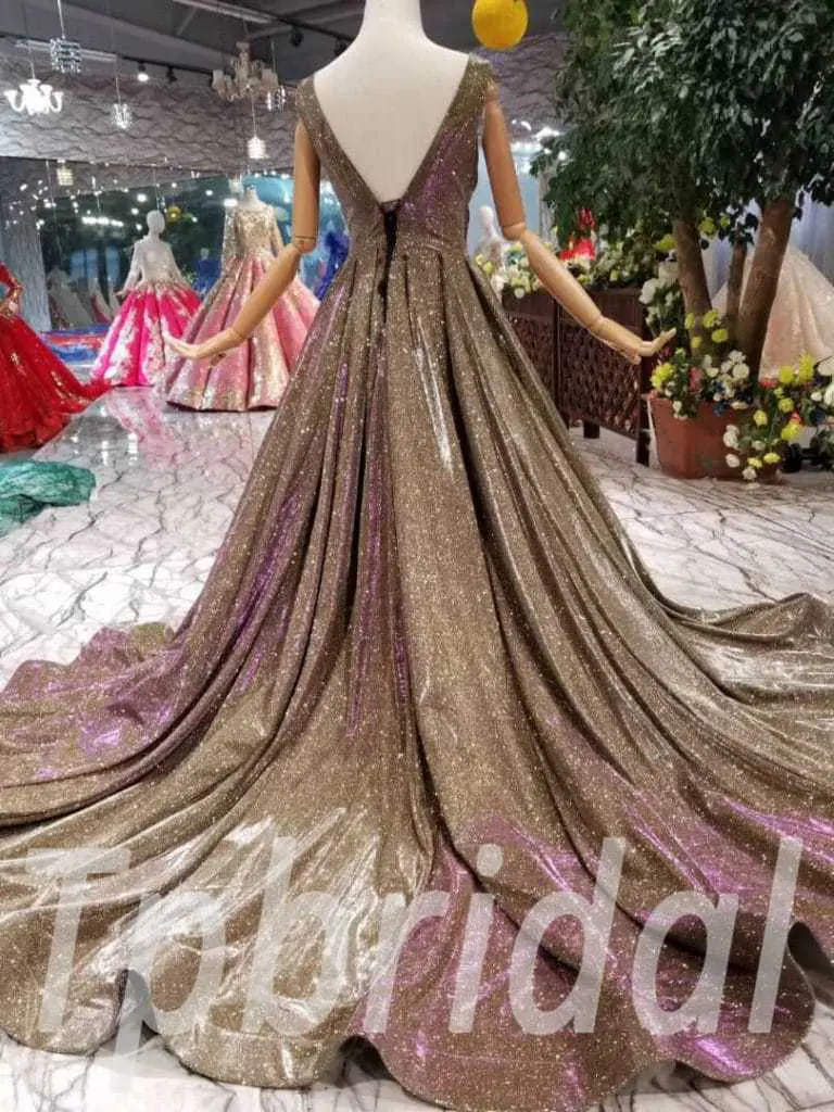 a line evening dress-0407-01