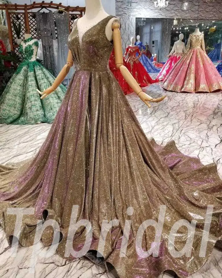 a line evening dress-0407-02