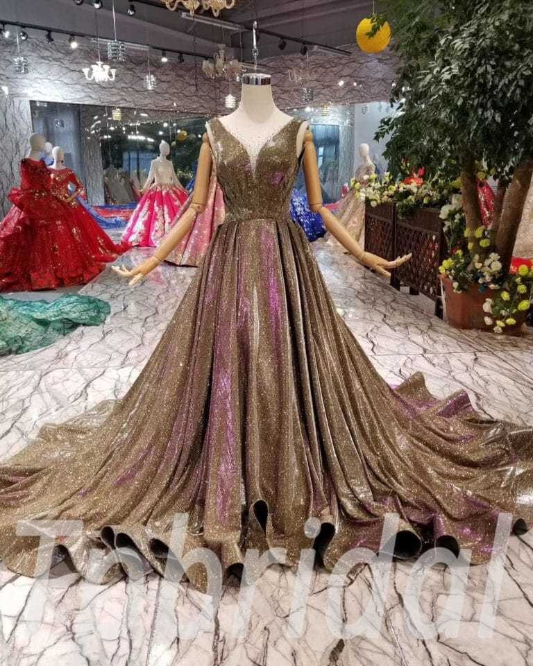 a line evening dress-0407-04