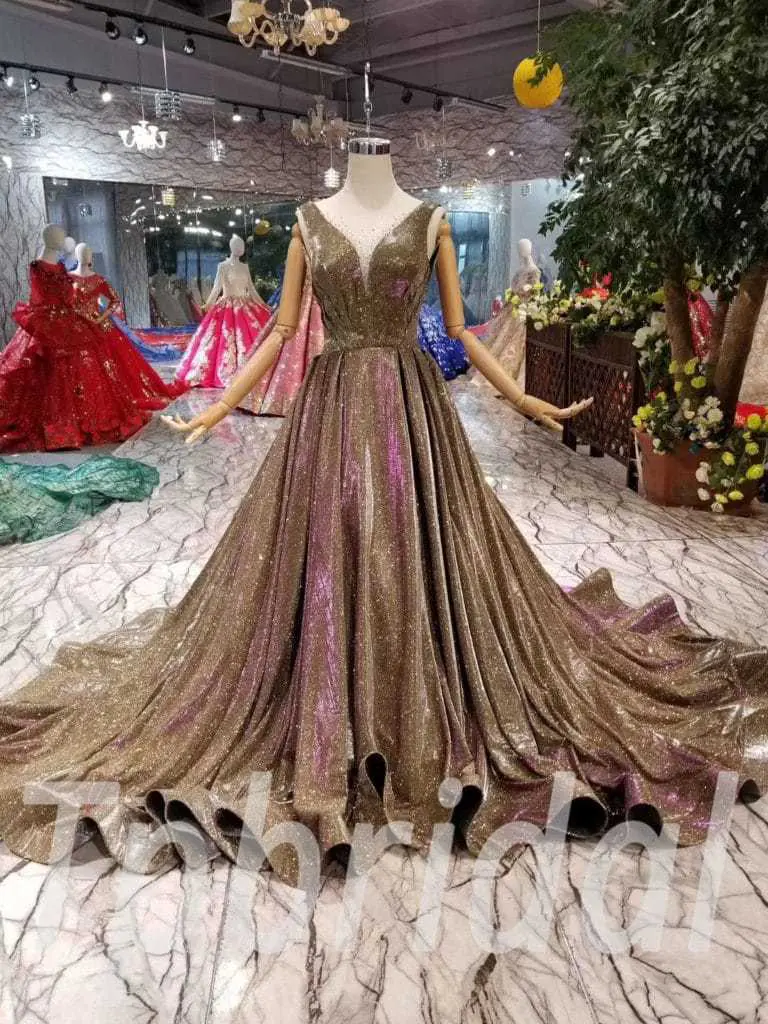 a line evening dress-0407-04