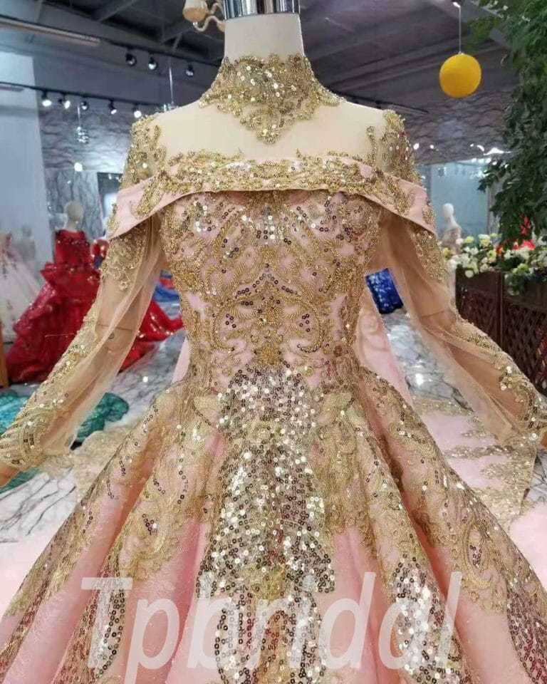 pink and gold wedding dress-0406-03