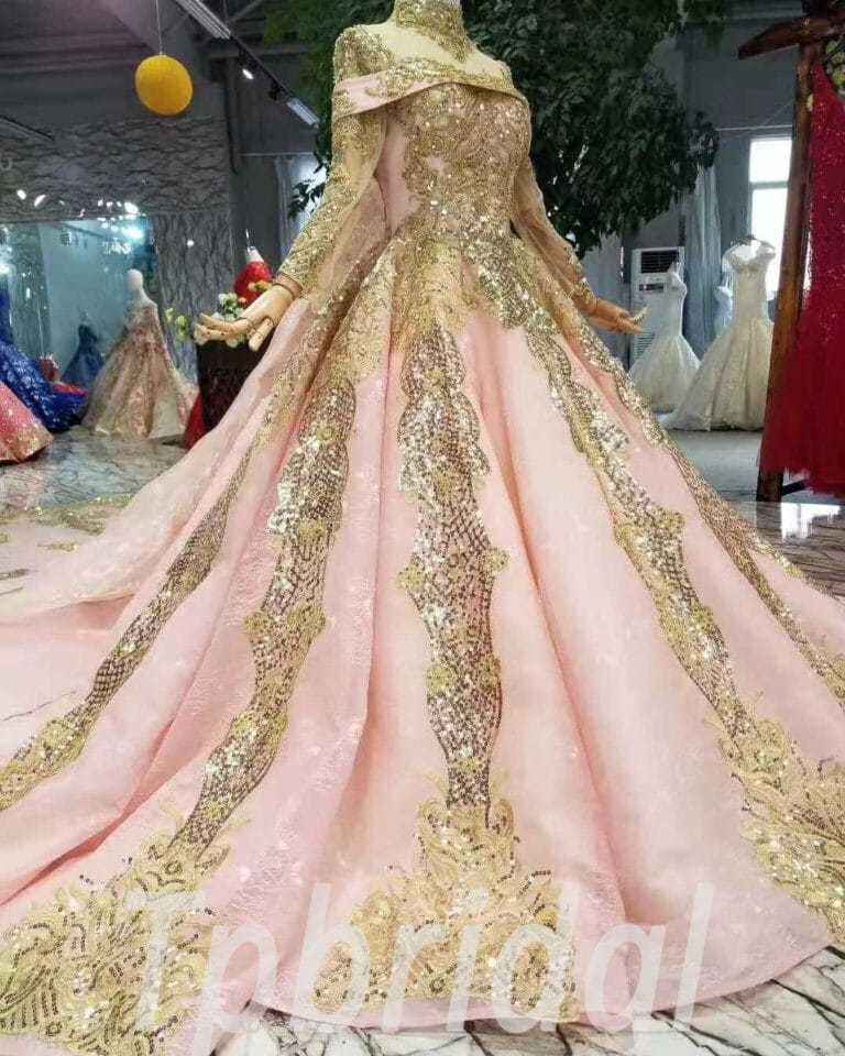 pink and gold wedding dress-0406-05