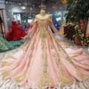 pink and gold wedding dress-0406-07