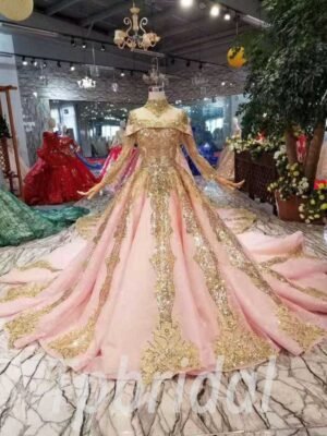 pink and gold wedding dress-0406-07