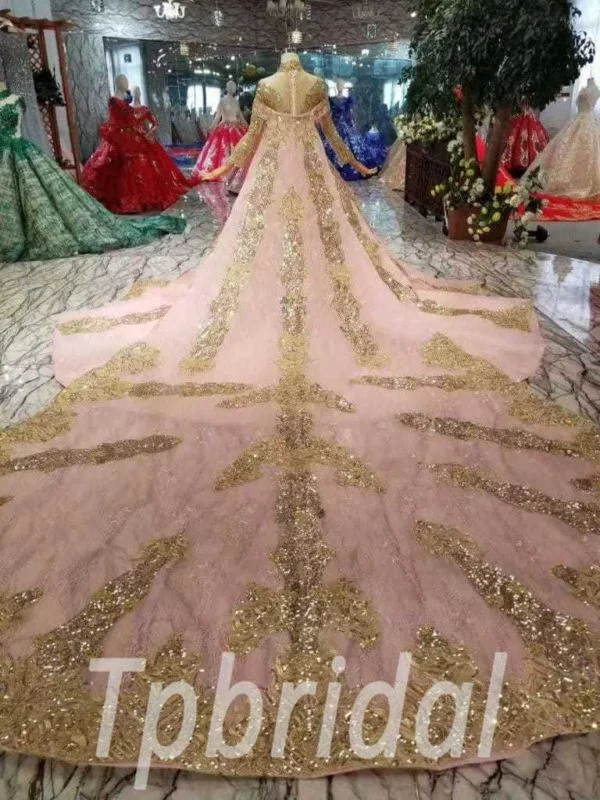 pink and gold wedding dress-0406-08