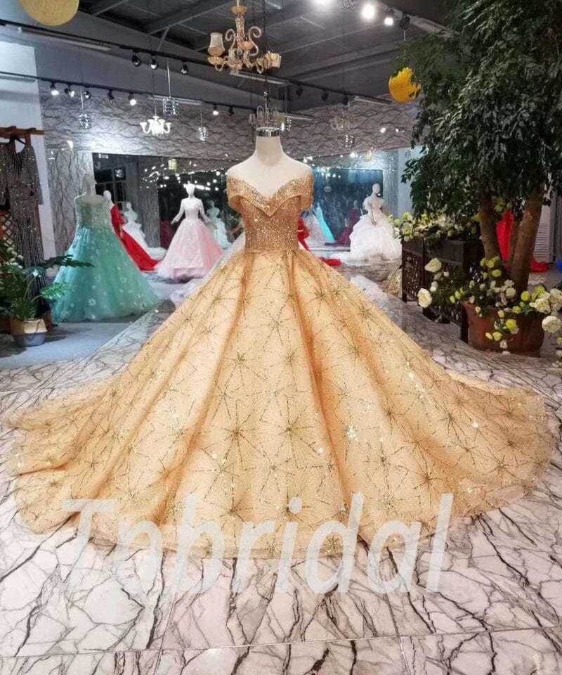 gold prom dress plus size-418-01