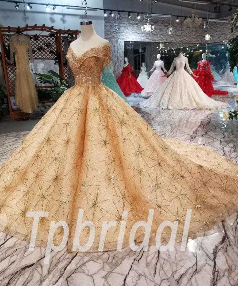 gold prom dress plus size-418-02