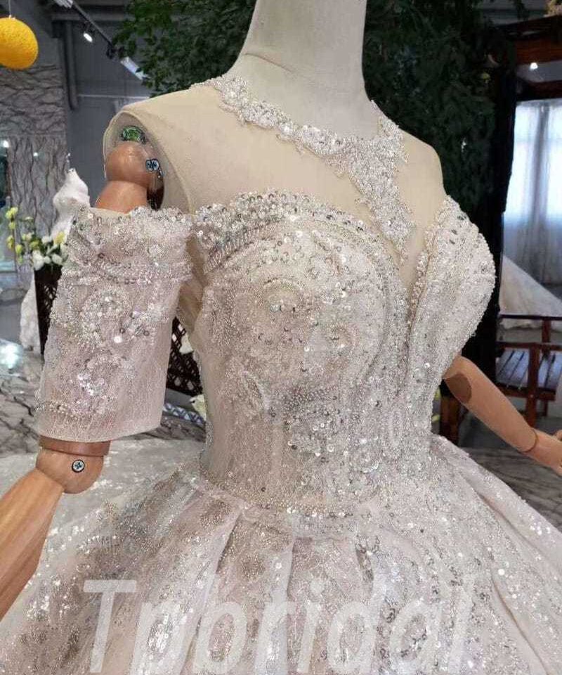 bling ball gown wedding dress 505-04