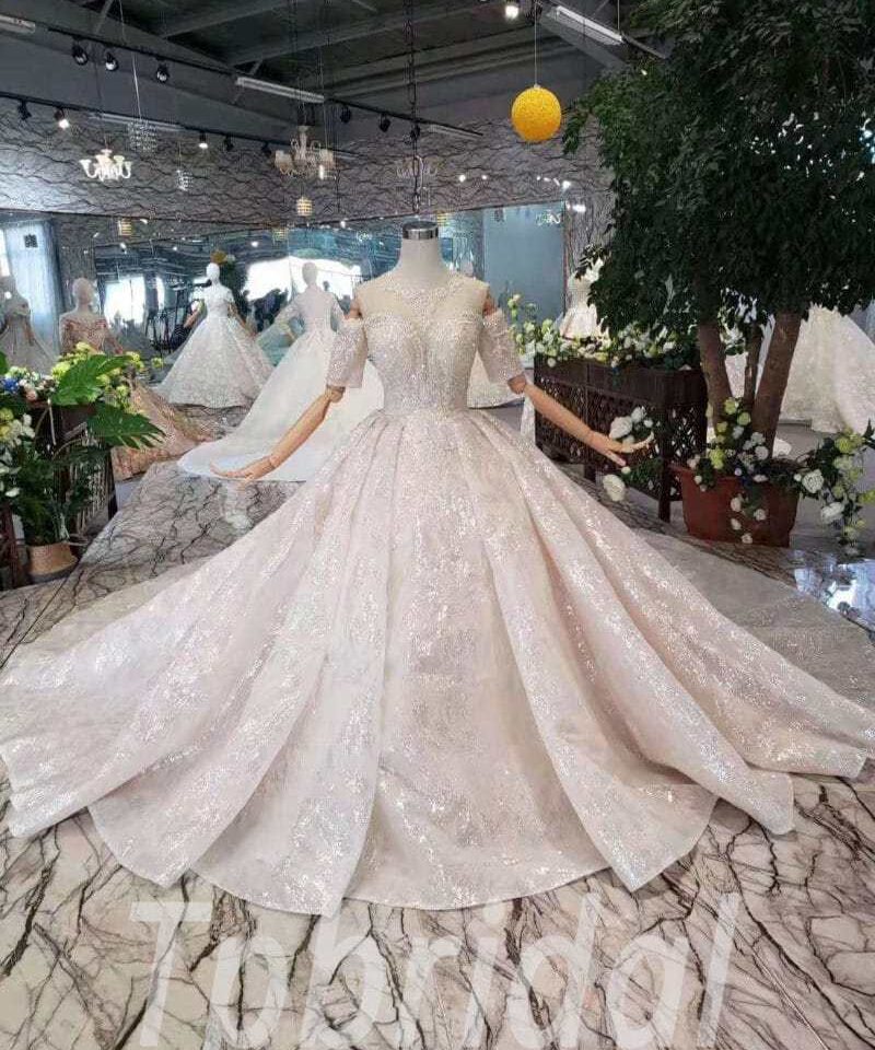 bling ball gown wedding dress 505-06