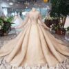 gold ball gown wedding dress 508-01