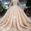 long sleeve wedding dress crystal 502-03