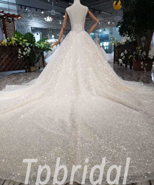 Spaghetti Strap wedding dress 523-06