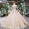 champange ball gown wedding dress 518-01