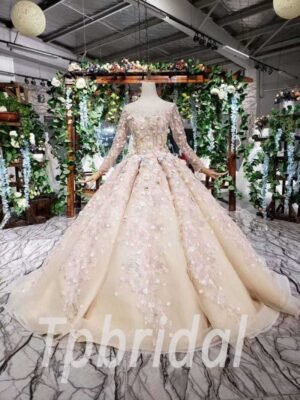 champange ball gown wedding dress 518-01