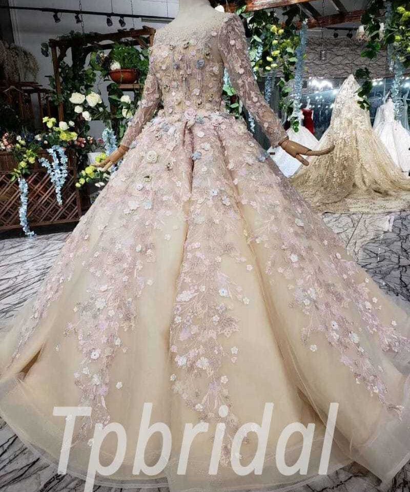 champange ball gown wedding dress 518-02