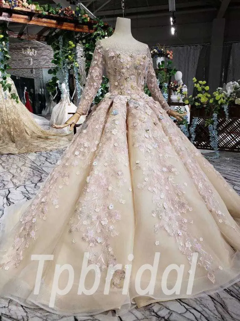 champange ball gown wedding dress 518-03