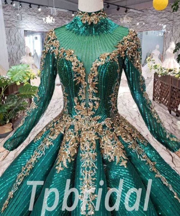 dark green prom dress 521-03