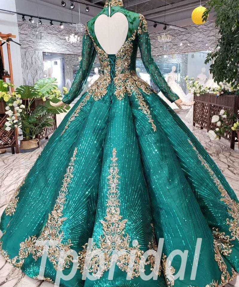 dark green prom dress 521-05