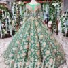 green and gold prom dress 517-01