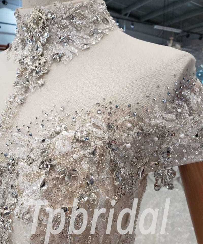 high neck wedding dress 520-07