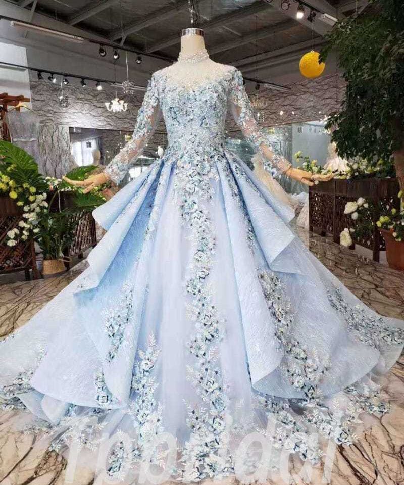 light blue prom dress 509-01
