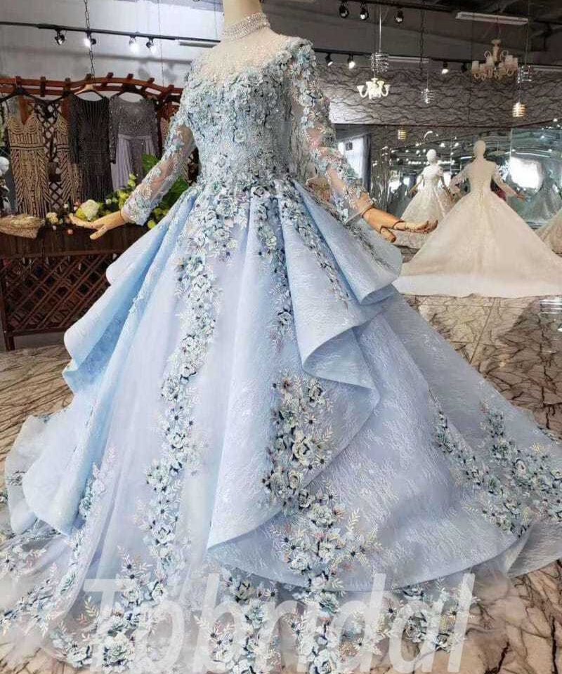 light blue prom dress 509-02