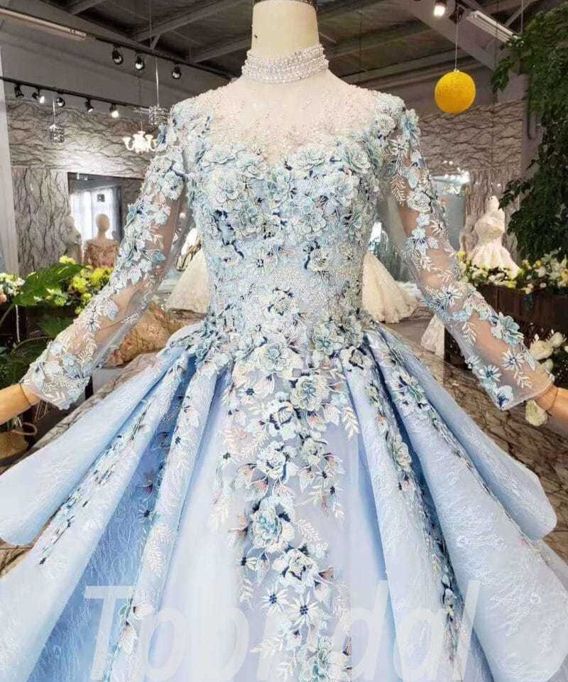 light blue prom dress 509-03