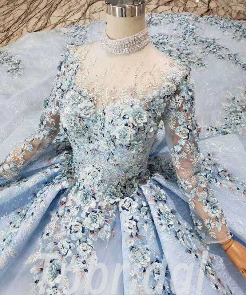 light blue prom dress 509-05