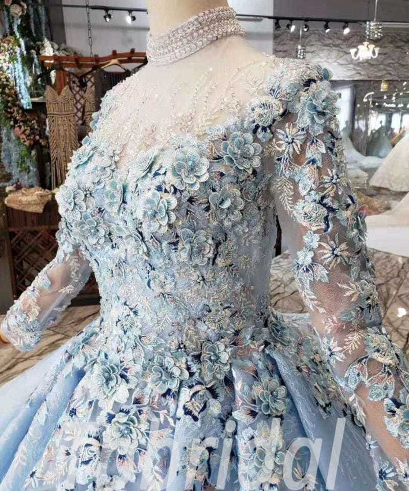 light blue prom dress 509-06