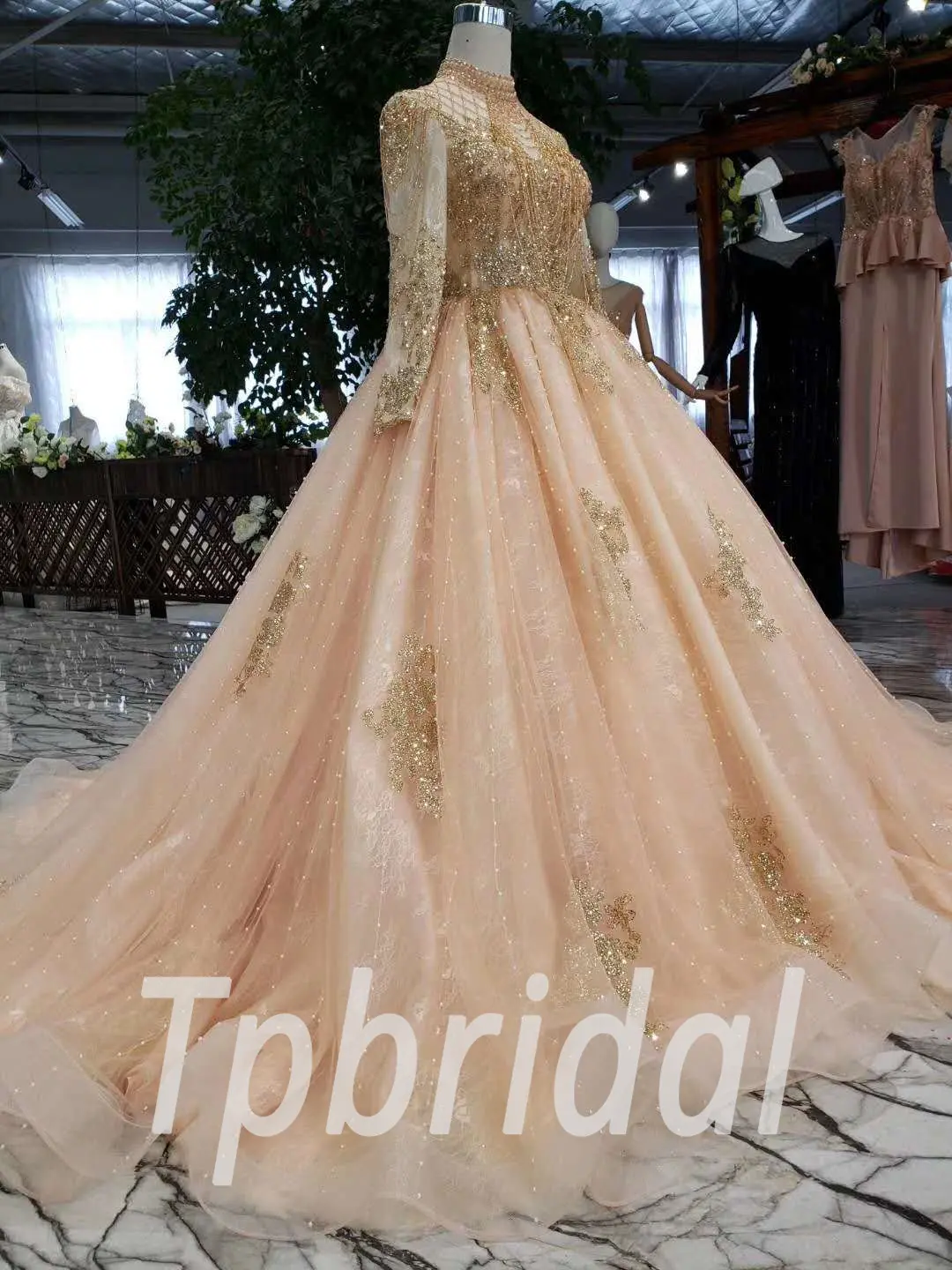 orange prom dress 514-02