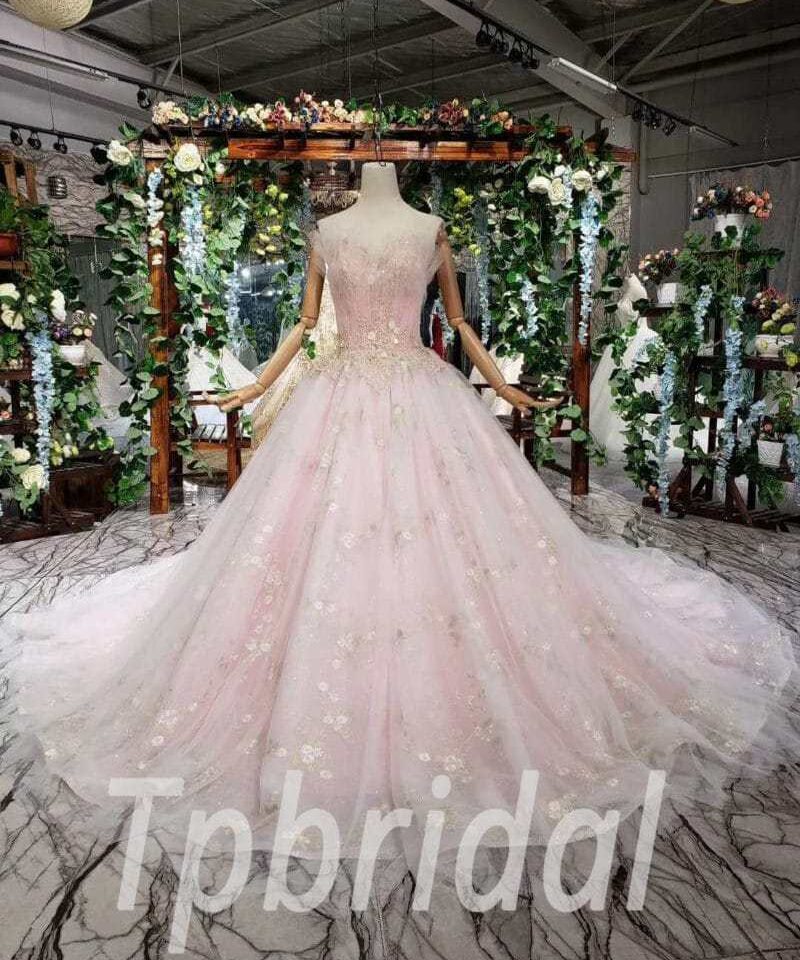 pink wedding gown 519-01