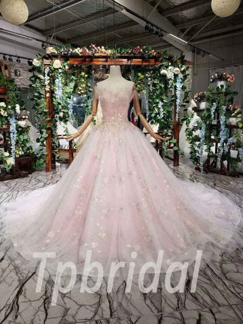 pink wedding gown 519-01