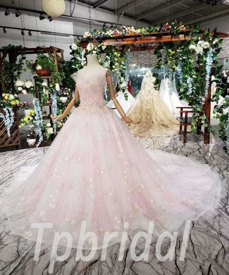 pink wedding gown 519-02