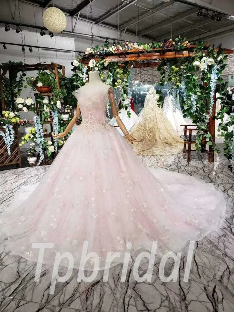 pink wedding gown 519-02