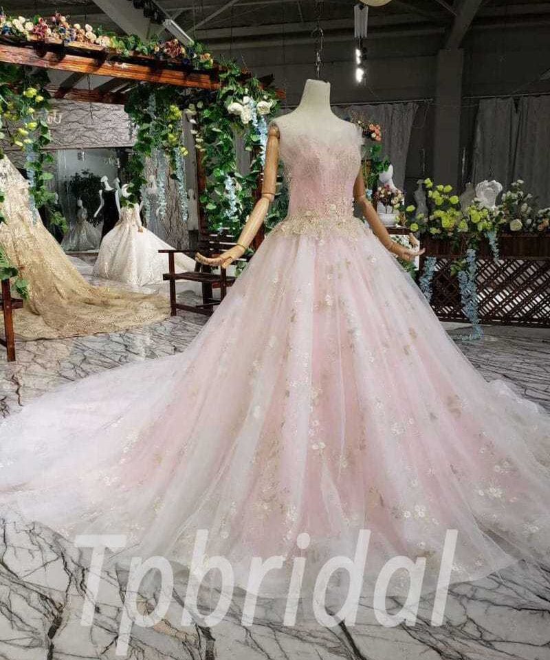 pink wedding gown 519-03
