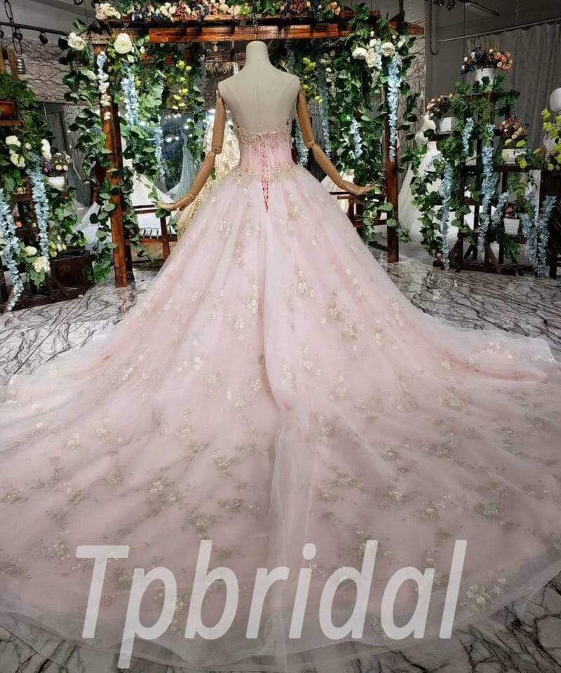 pink wedding gown 519-06