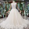 v neck a line wedding dress 516-01