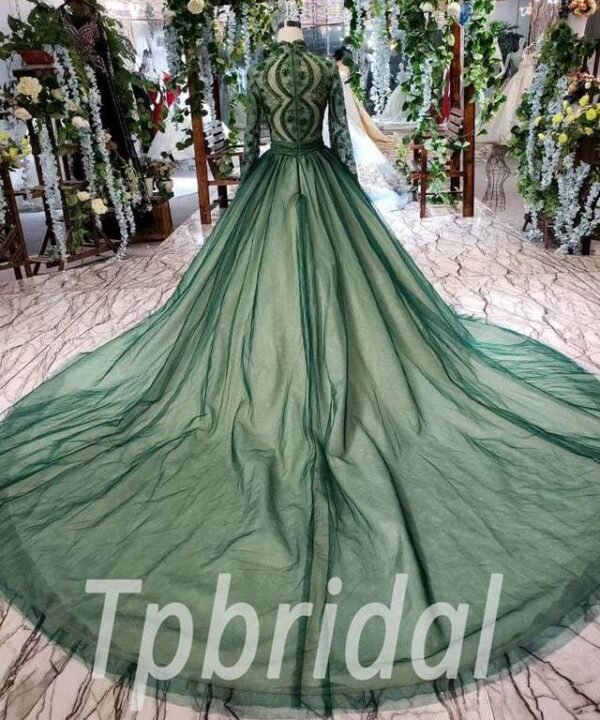 a line green dress 545-05