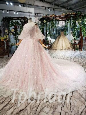 baby pink wedding dress 544-01