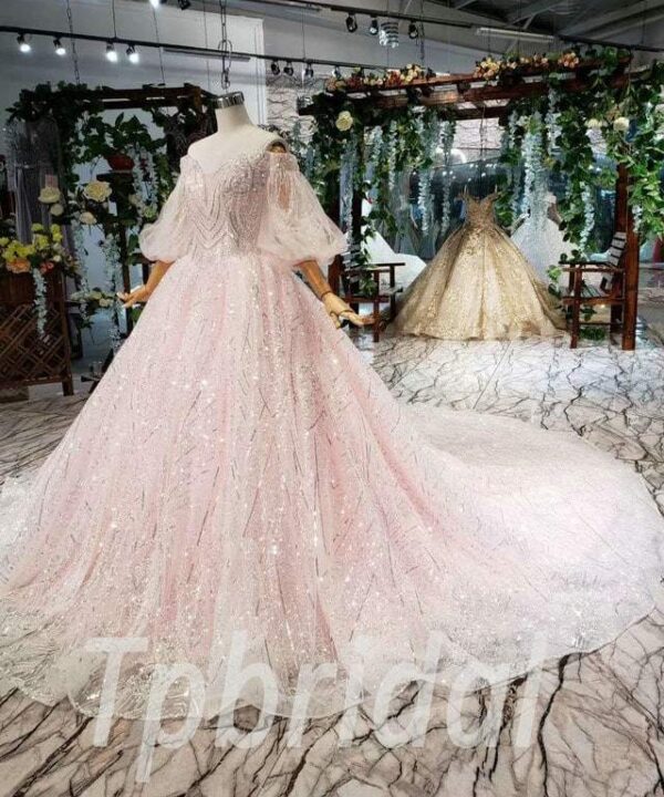 baby pink wedding dress 544-01