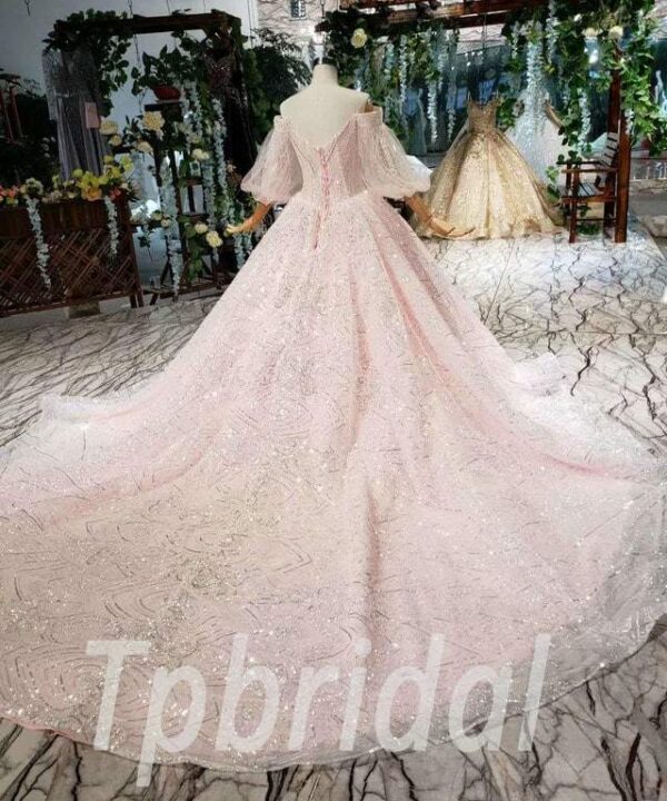 baby pink wedding dress 544-04