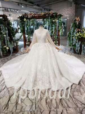 ball gown white wedding dress 532-01